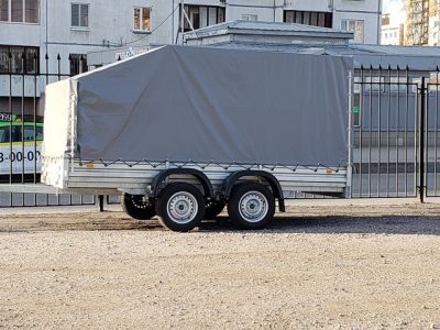 Тент на прицеп ССТ-7132-10 2-х осный, тент со скосом (аэро)